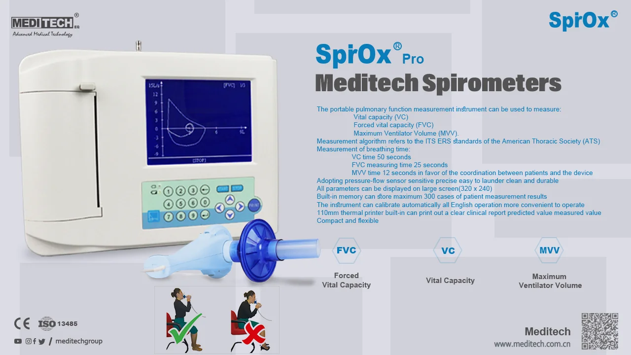 SpirOx pro,Продукт «Продажа спирометра» — это медицинское изделие из Китая, этот спирометр импортирован из Китая, 
