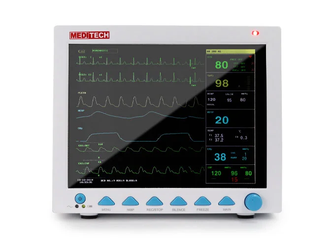 Монитор пациента Meditech ЭКГ, SpO2, НИАД, ЧДД, ТЕМП, ЧСС.